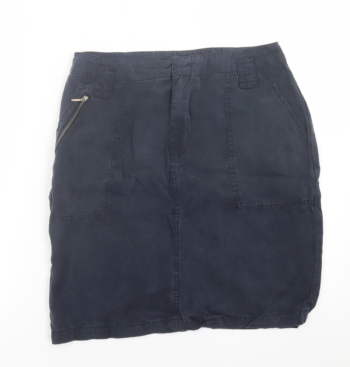 Principles Womens Blue  Lyocell A-Line Skirt Size 12   Hook & Eye