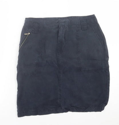 Principles Womens Blue  Lyocell A-Line Skirt Size 12   Hook & Eye