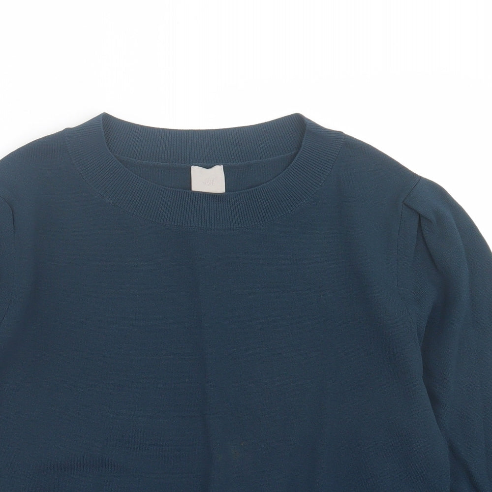 Womens UK Size M H&M Green Pullover Jumper