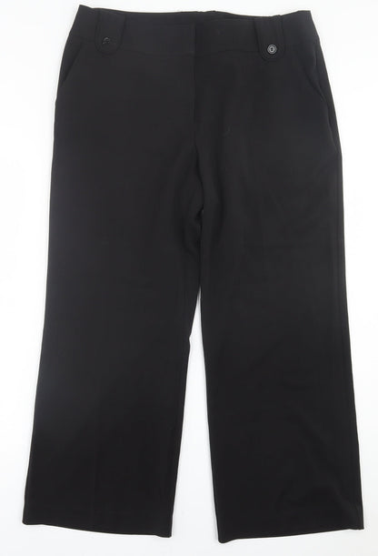 Womens UK Size 16 BHS Regular Fit  Black Trousers