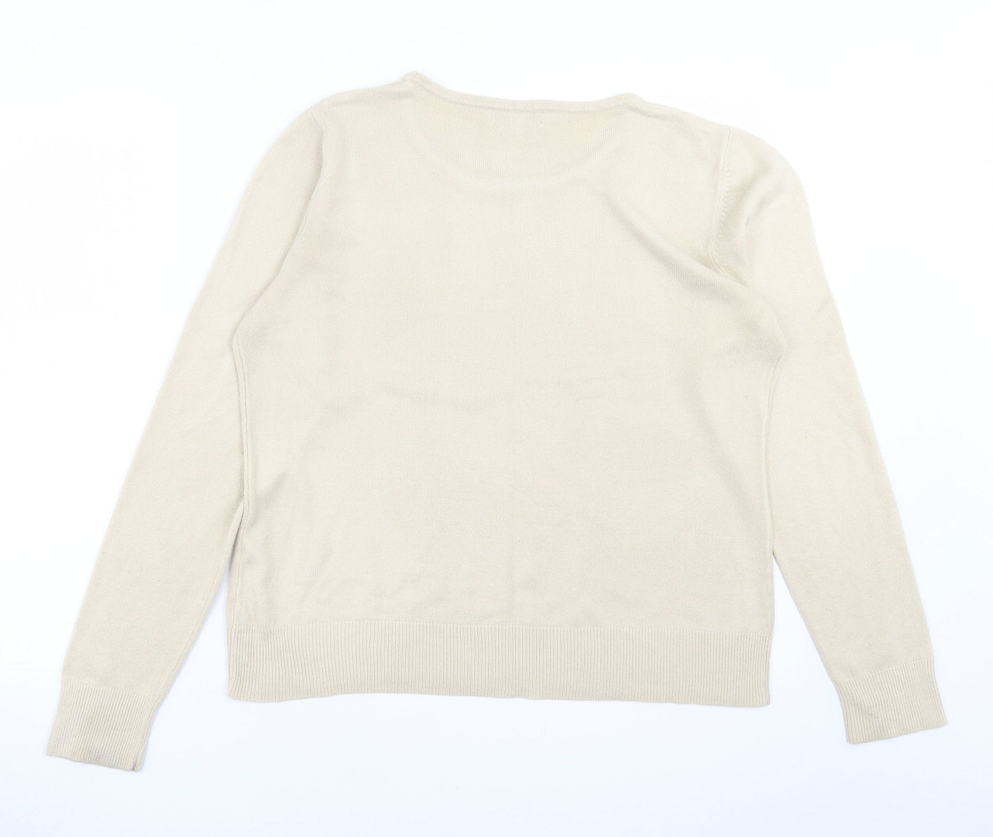 Womens UK Size 16 Debenhams Beige Pullover Jumper