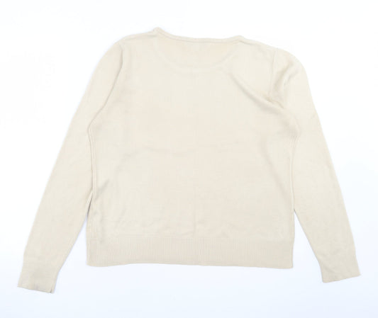 Womens UK Size 16 Debenhams Beige Pullover Jumper
