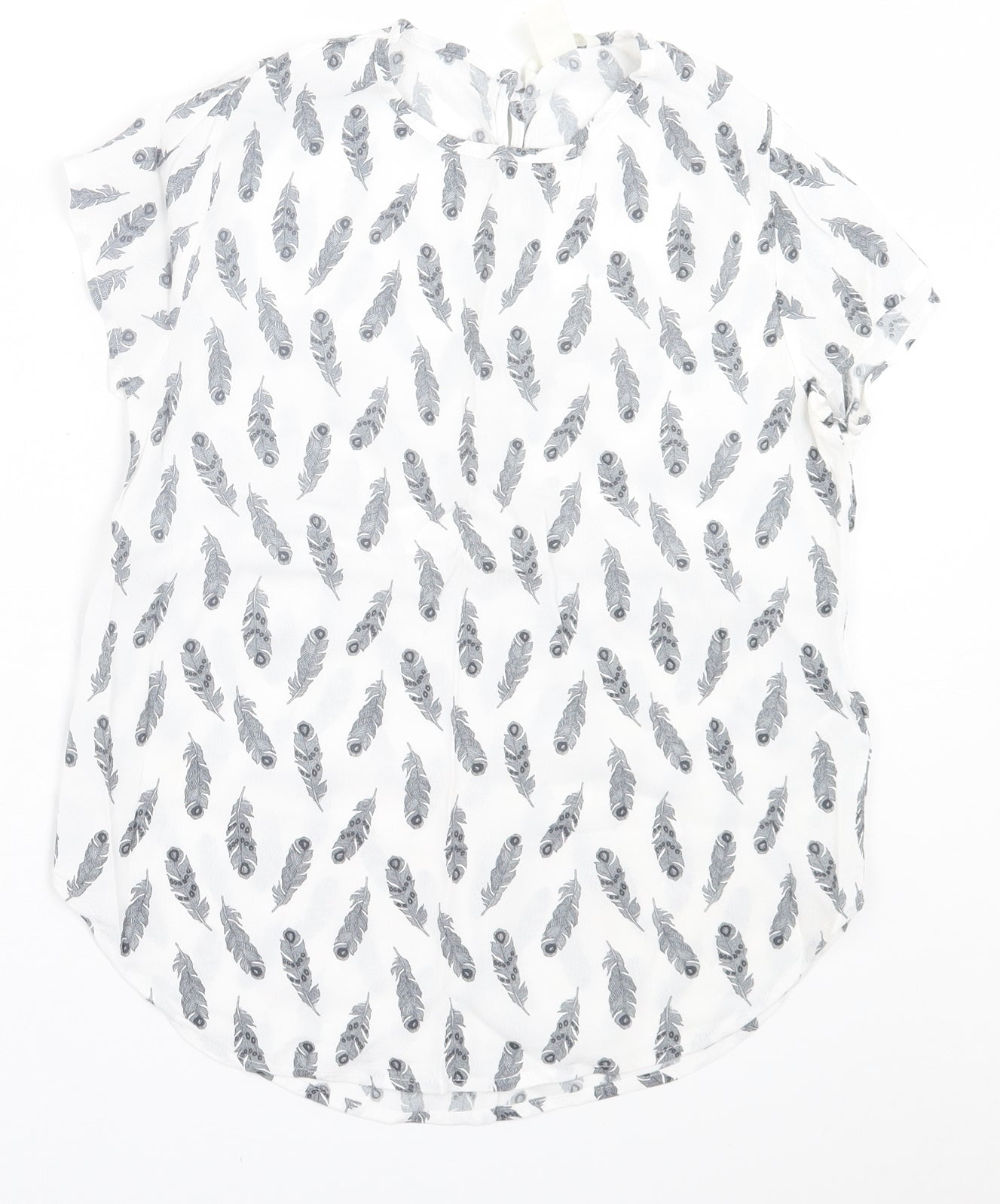 Womens UK Size 6 H&M White Basic T-Shirt