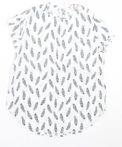 Womens UK Size 6 H&M White Basic T-Shirt