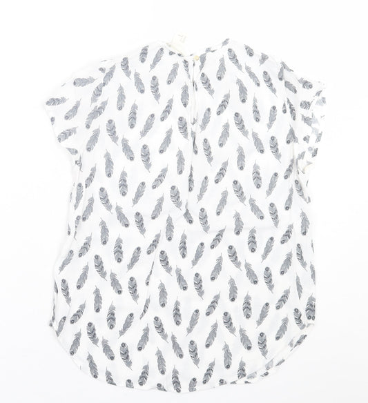 Womens UK Size 6 H&M White Basic T-Shirt
