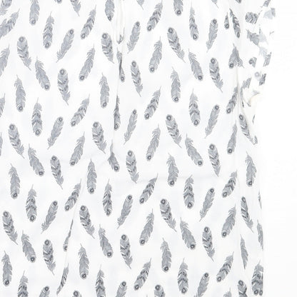Womens UK Size 6 H&M White Basic T-Shirt