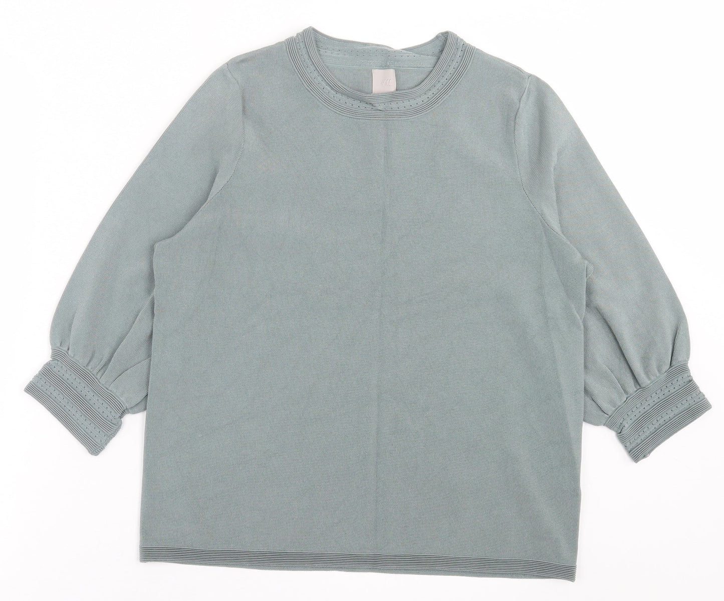 Womens UK Size M H&M Green Pullover Jumper