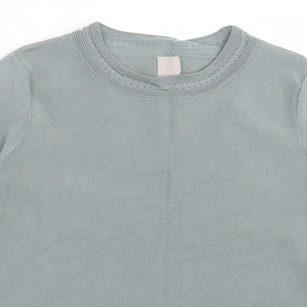 Womens UK Size M H&M Green Pullover Jumper