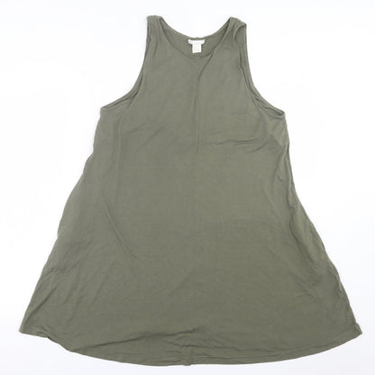 H&M Womens Green  Viscose A-Line  Size S  Crew Neck Pullover
