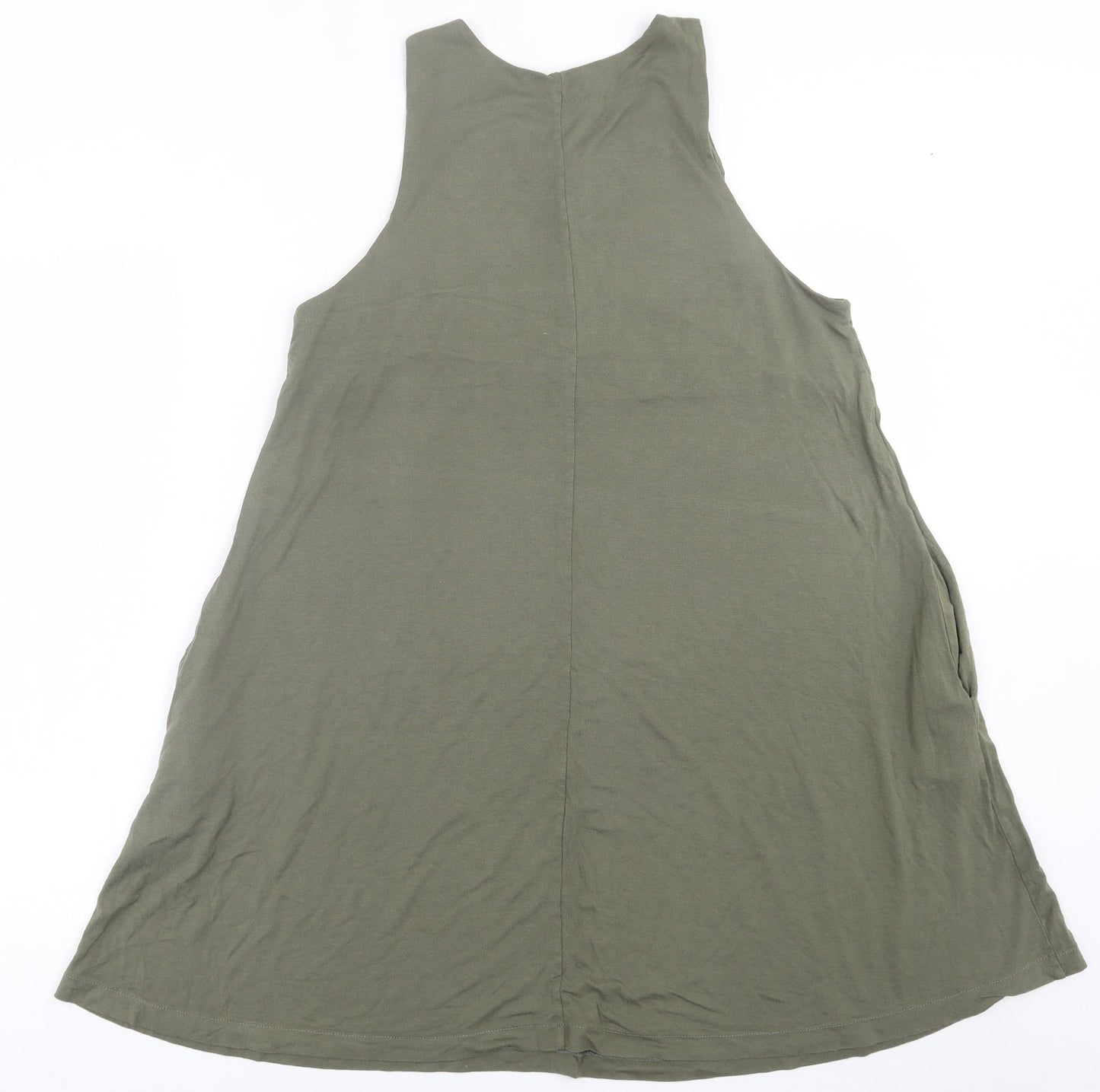 H&M Womens Green  Viscose A-Line  Size S  Crew Neck Pullover