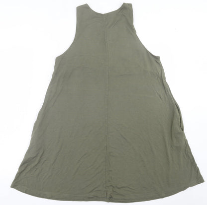 H&M Womens Green  Viscose A-Line  Size S  Crew Neck Pullover