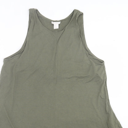 H&M Womens Green  Viscose A-Line  Size S  Crew Neck Pullover