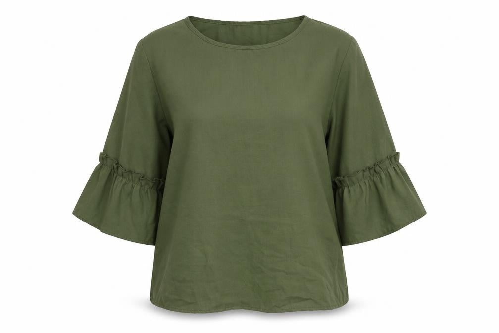 Womens UK Size 42 Quiz Green Basic T-Shirt