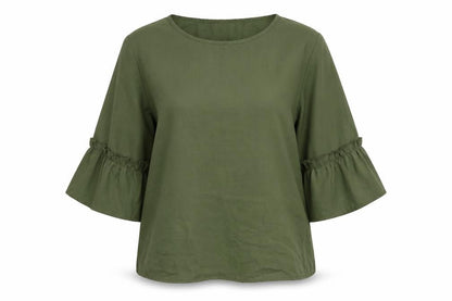 Womens UK Size 42 Quiz Green Basic T-Shirt