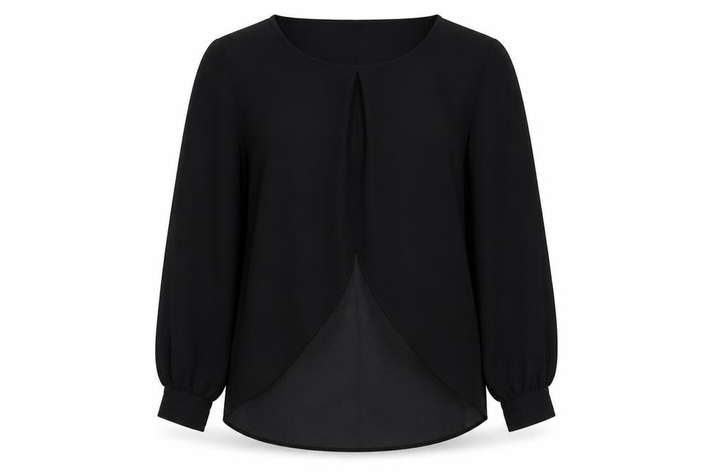 Womens UK Size 10 F&F Black Basic Blouse