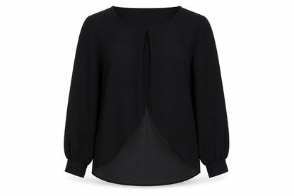 Womens UK Size 10 F&F Black Basic Blouse
