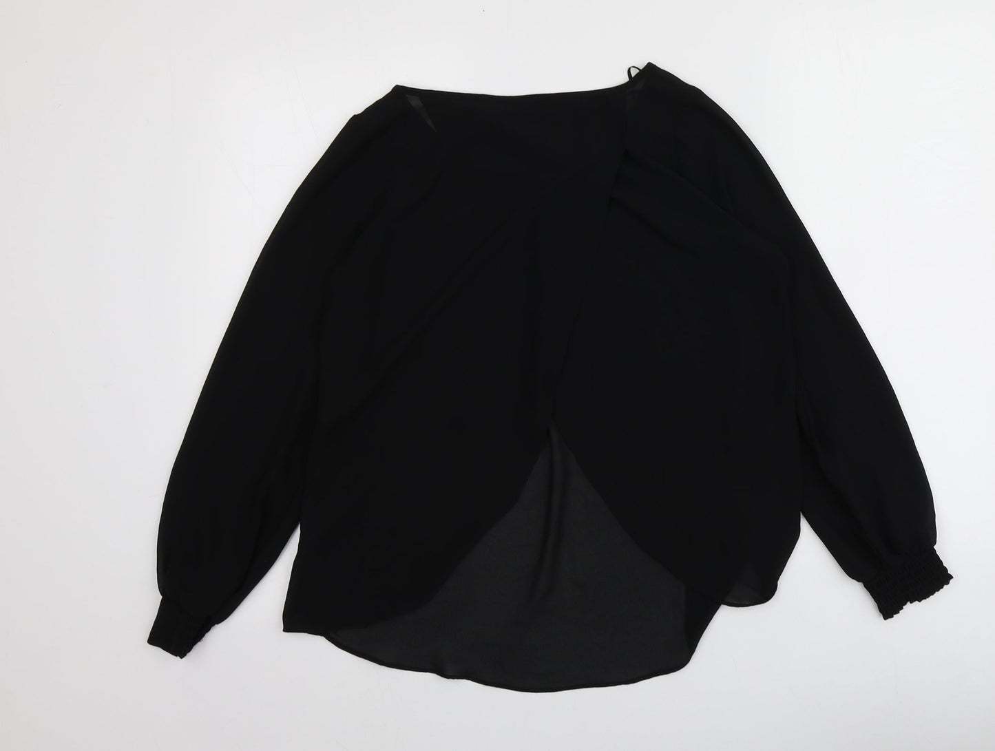 Womens UK Size 10 F&F Black Basic Blouse