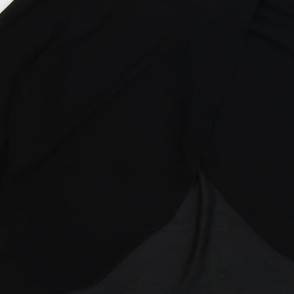 Womens UK Size 10 F&F Black Basic Blouse