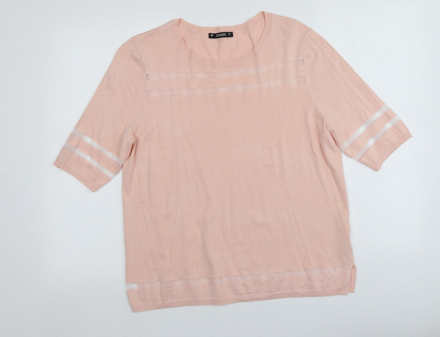 Womens UK Size L Dunnes Stores Pink Pullover Jumper