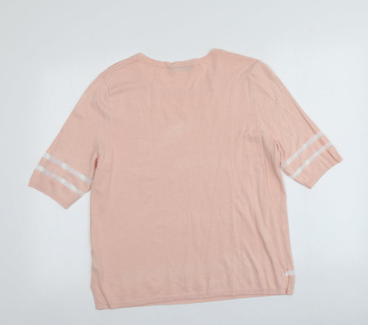 Womens UK Size L Dunnes Stores Pink Pullover Jumper