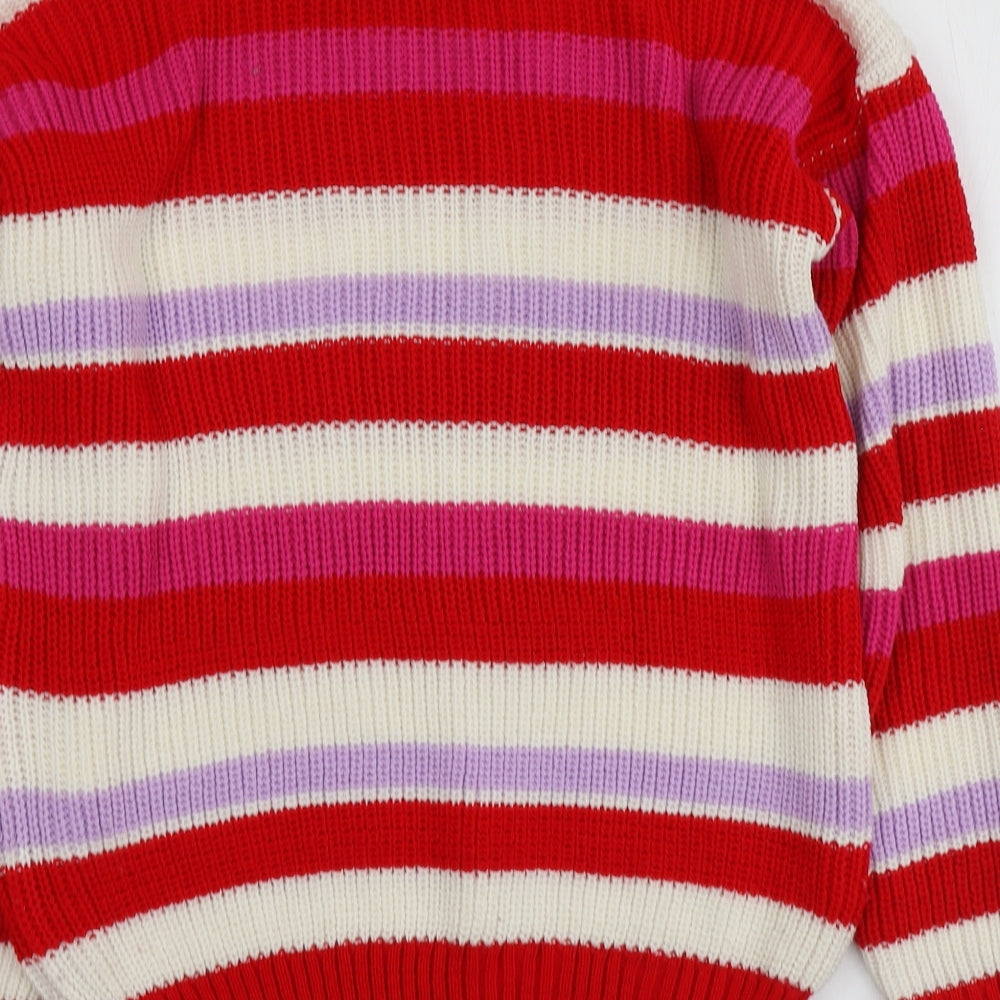 Womens UK Size M Boohoo Multicoloured Pullover Jumper