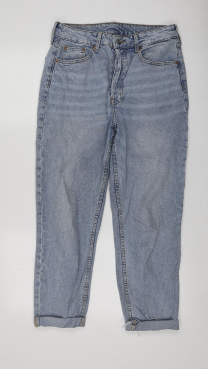 Womens UK Size 42 H&M Regular Fit Boyfriend Blue Jeans