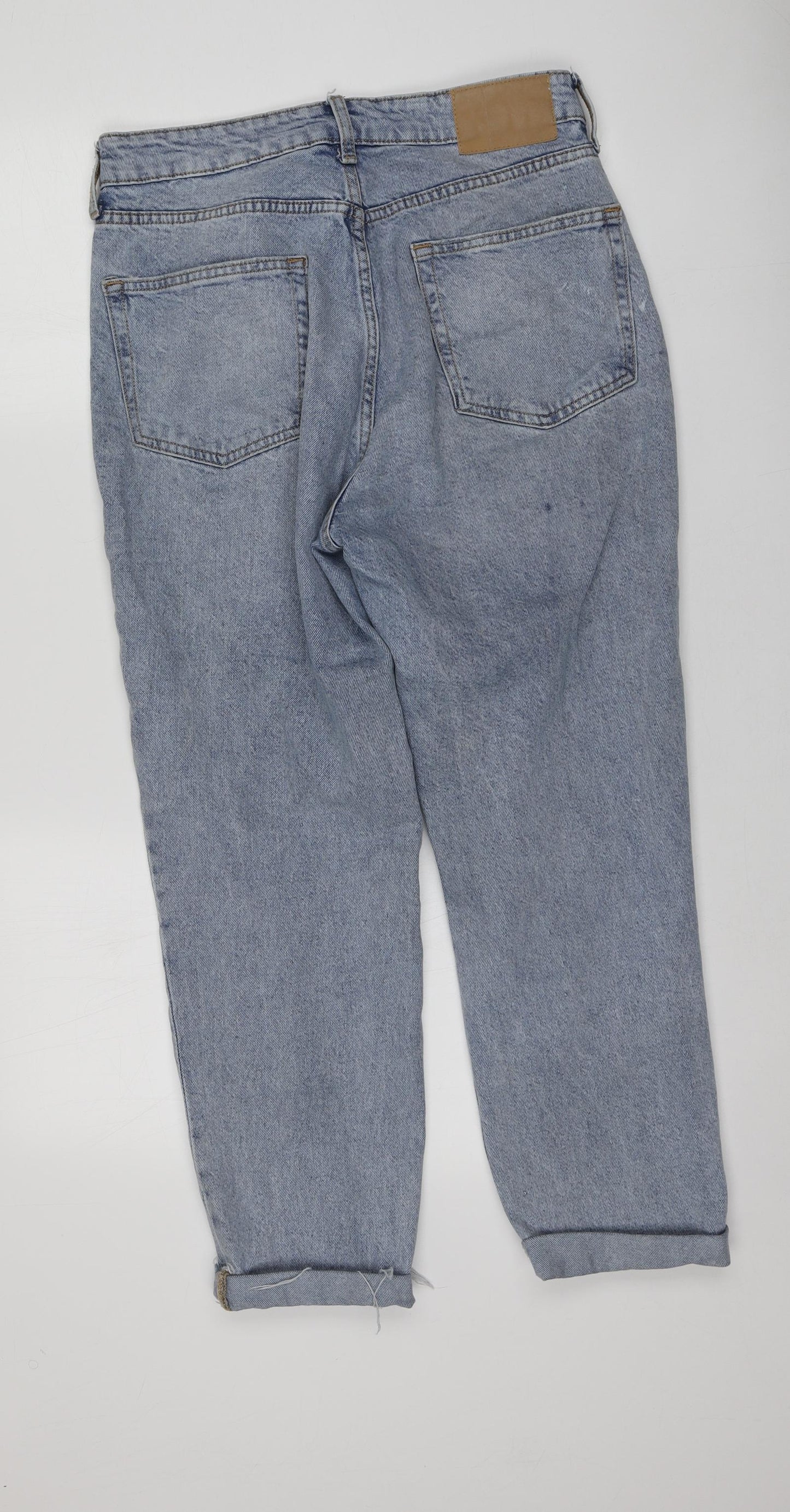 Womens UK Size 42 H&M Regular Fit Boyfriend Blue Jeans