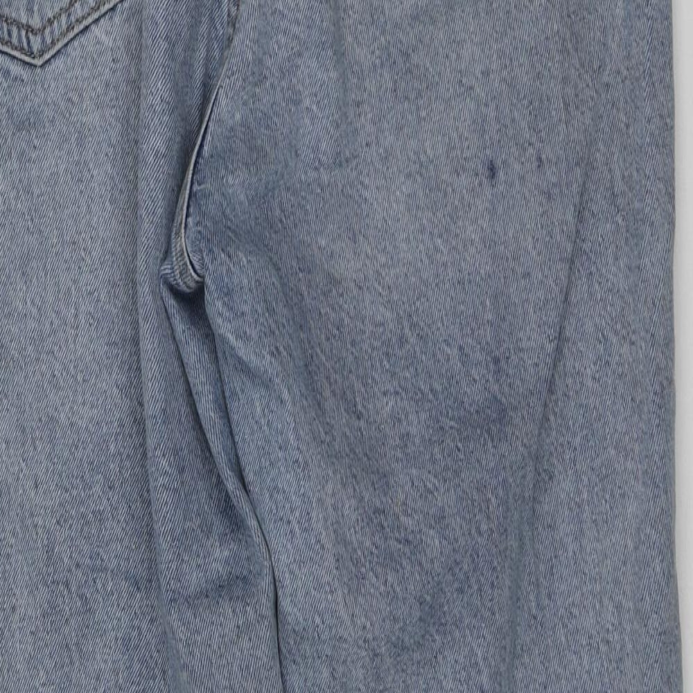Womens UK Size 42 H&M Regular Fit Boyfriend Blue Jeans