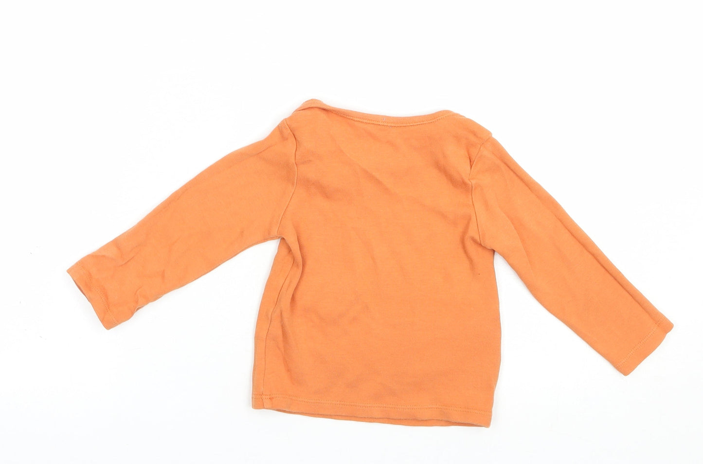 Nutmeg Baby Orange  Cotton Pullover T-Shirt Size 12 Months Crew Neck Pullover - Sausage Dog