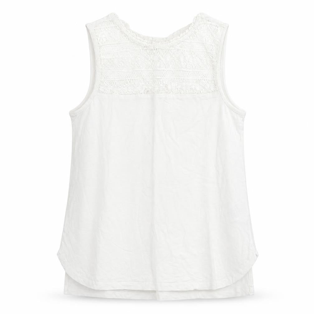 Womens UK Size 8 Peacocks White Basic Tank