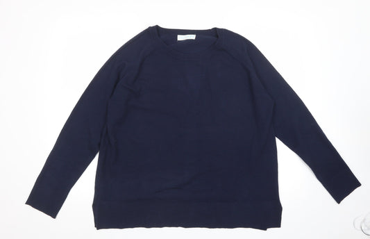 Primark Mens Blue Houndstooth Polyester  Button-Up Size M Crew Neck