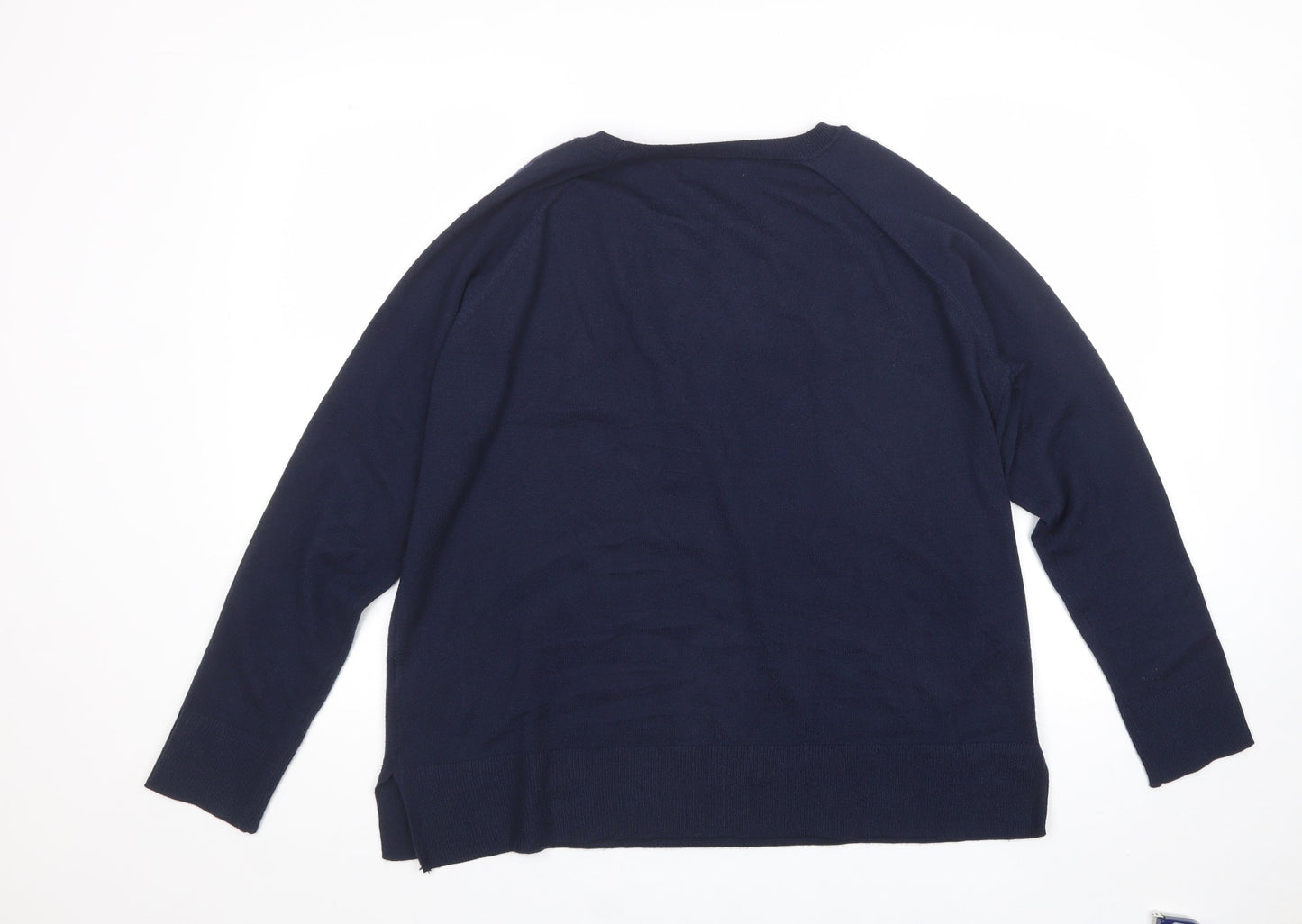 Primark Mens Blue Houndstooth Polyester  Button-Up Size M Crew Neck