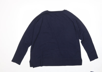 Primark Mens Blue Houndstooth Polyester  Button-Up Size M Crew Neck