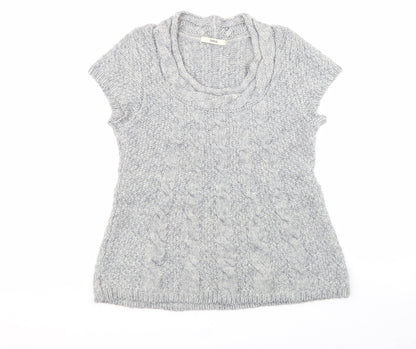 Oasis Womens Grey  Acrylic Pullover Sweatshirt Size L