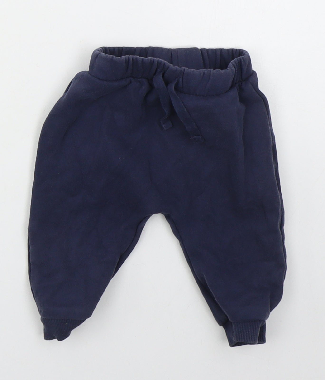 George Boys Blue  Cotton Sweatpants Trousers Size 3-6 Months  Drawstring