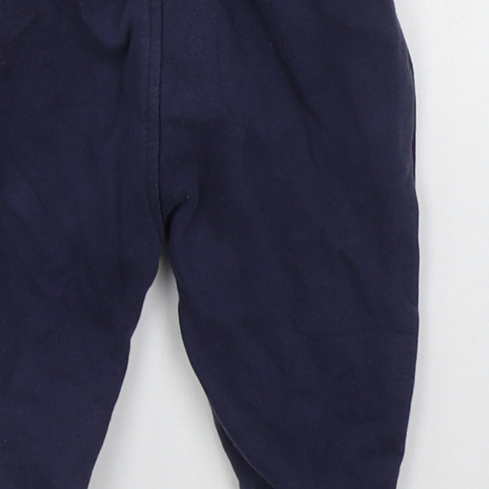 George Boys Blue  Cotton Sweatpants Trousers Size 3-6 Months  Drawstring