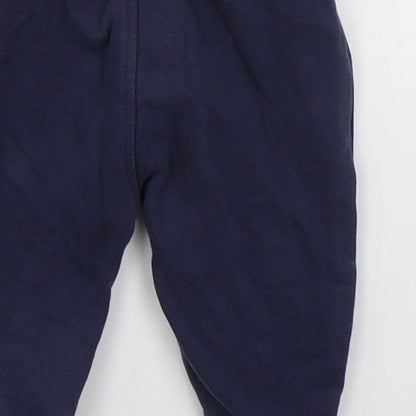 George Boys Blue  Cotton Sweatpants Trousers Size 3-6 Months  Drawstring