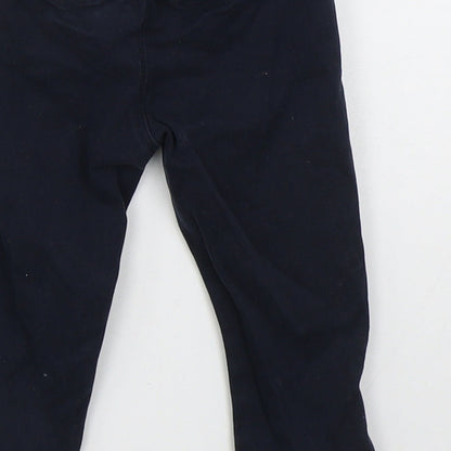 NEXT Boys Blue  Cotton Capri Trousers Size 6-9 Months  Button
