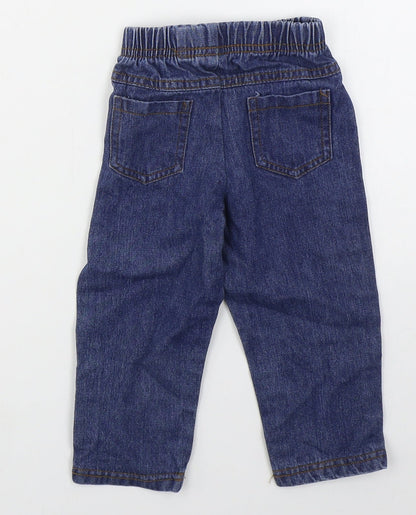 Cheeky Chimp Boys Blue  Cotton Capri Jeans Size 6-9 Months