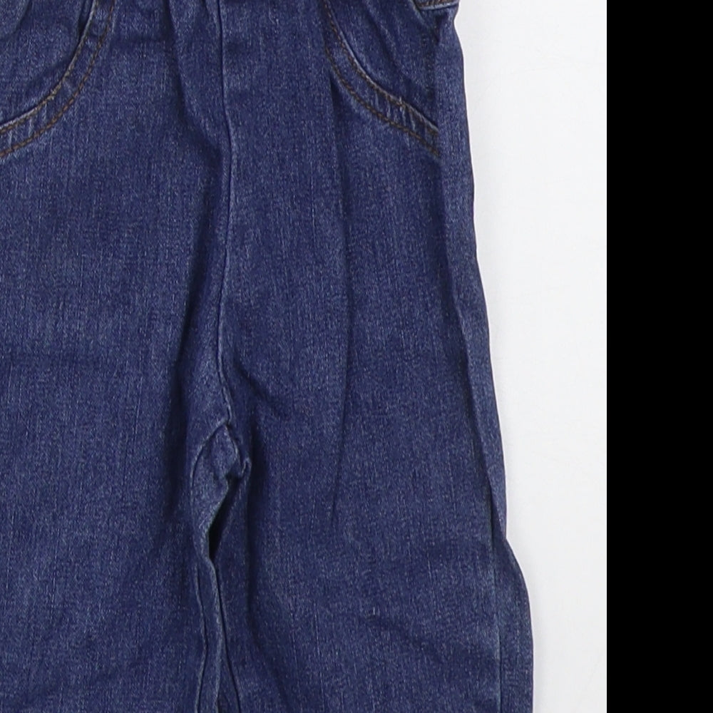 Cheeky Chimp Boys Blue  Cotton Capri Jeans Size 6-9 Months