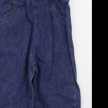 Cheeky Chimp Boys Blue  Cotton Capri Jeans Size 6-9 Months