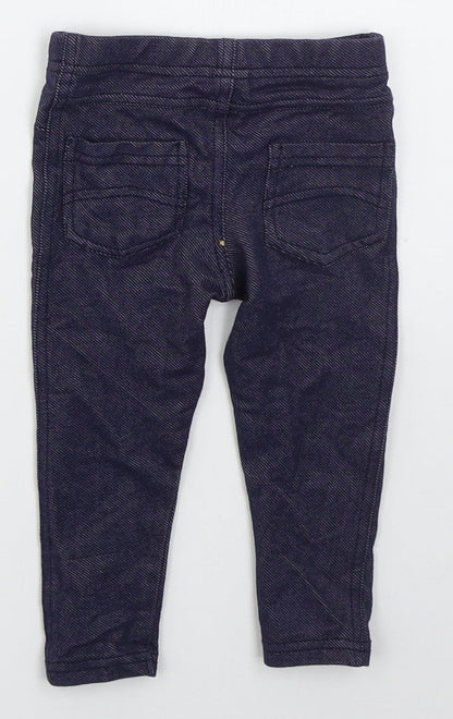 Dunnes Girls Blue  Cotton Capri Jeans Size 9-12 Months   - Jeggings