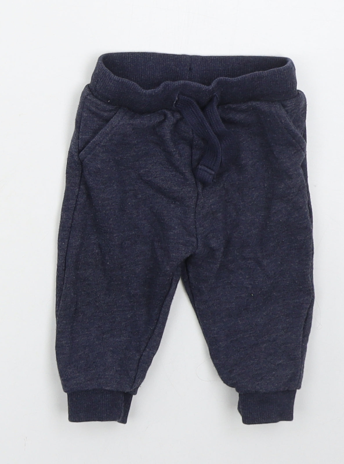 Fred & Flo Boys Blue  Cotton Sweatpants Trousers Size 3-6 Months  Drawstring