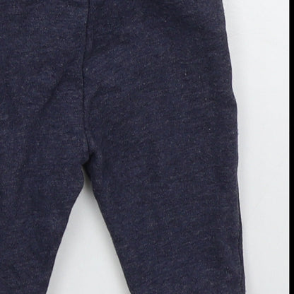 Fred & Flo Boys Blue  Cotton Sweatpants Trousers Size 3-6 Months  Drawstring