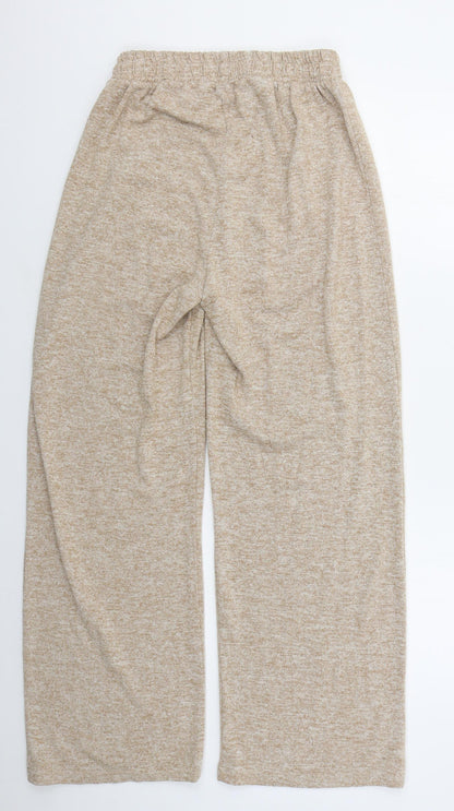 Womens UK Size 6 Nasty Gal Regular Fit Sweatpants Beige Trousers