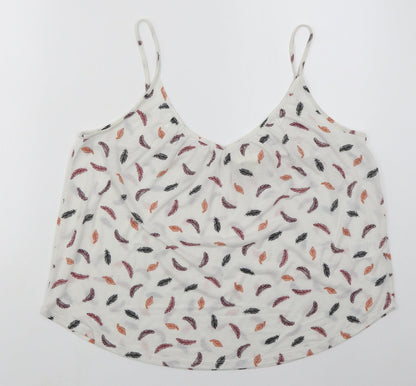 Womens UK Size L H&M White Basic Tank