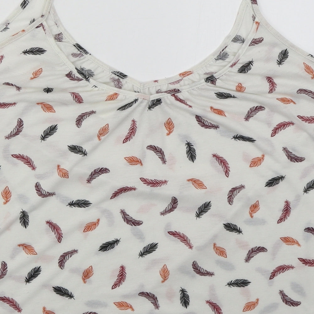 Womens UK Size L H&M White Basic Tank
