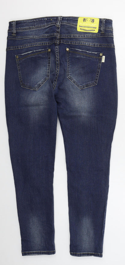 R Display Womens Blue  Cotton Skinny Jeans Size 29 in L26 in Regular Buckle