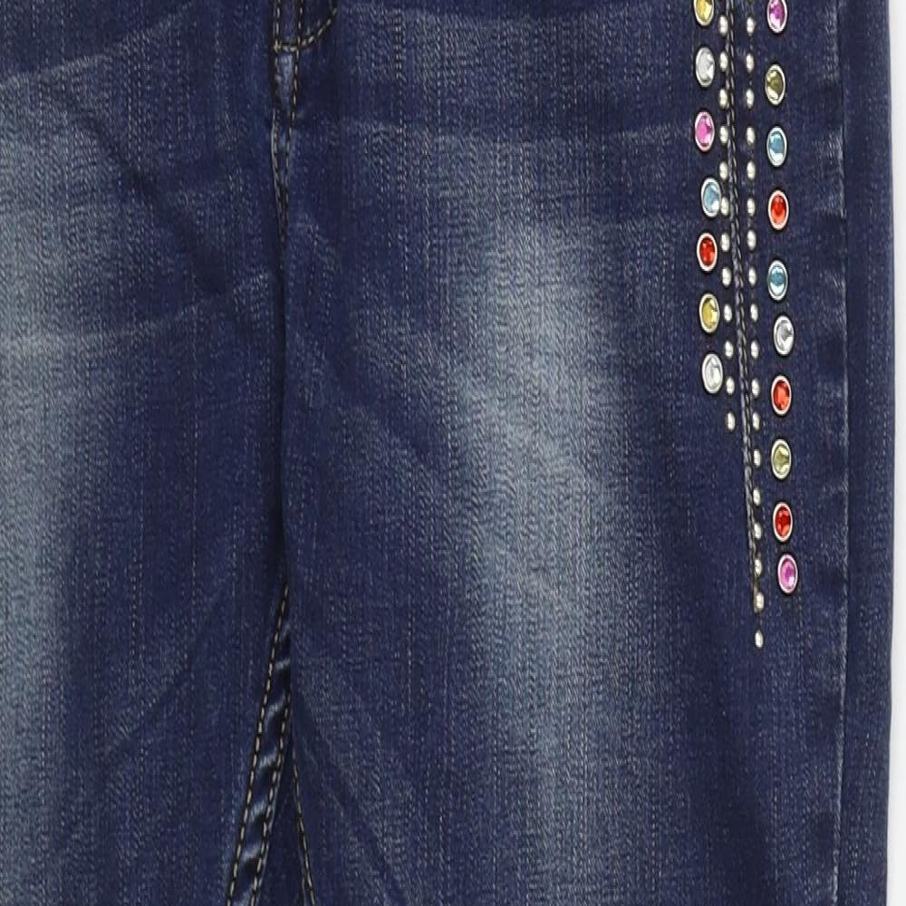 R Display Womens Blue  Cotton Skinny Jeans Size 29 in L26 in Regular Buckle
