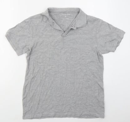 Primark Mens Grey  Cotton  Polo Size L Collared Pullover